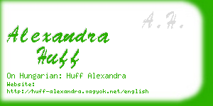 alexandra huff business card